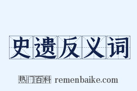 史遗反义词是什么意思的图片